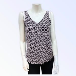 Rw&co. Silky Printed V-Neck Tank